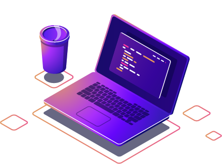 Ilustração de setup de desenvolvimento